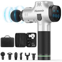 Muscle Massage Gun for Athletes, Hommie 20 Speed Quiet Deep Tissue Percussion Cordless Massager with 6 Massage Heads for Body, Muscles Relaxation, Neck, Back, Leg, Shoulder, Hand Tension Relief