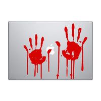 Zombie Bloody Hand Prints Red Vinyl Car Sticker Symbol Silhouette Keypad Track Pad Decal Laptop Skin Ipad Macbook Window Truck Motorcycle