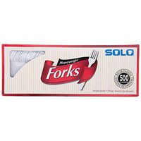 SOLO Cup Company 8541947985 Heavyweight Plastic Cutlery, Forks, Standard, White