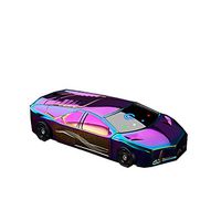 Dual Arc Plasma Lighter Windproof Battery Indicator Touch-Start Lighter with LED Light USB Rechargeable Car Shape Cool Novelty Electric Lighter (Colorful)
