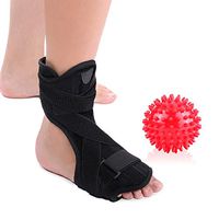 Plantar Fasciitis Night Splint Foot Orthotic Supports Kits, Effective Relief from Plantar Fasciitis Pain, Foot Drop Orthotics Fracture Sprain Injury Support Wrap Ankle Brace with Masssage Ball