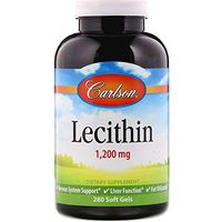 Carlson Labs Lecithin, 1,200 mg, 280 Soft Gels