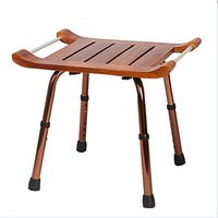 Tabourets de douche et de bain/Shower Seat Chair/Disabled Aid Non-slip Shower Chair Pregnant women bath stool/White Metal bathtub stool/The maximum sustainable 150Kg,brown/6 height adjustment