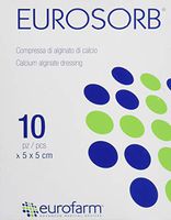 Eurosorb 2 x 2 Inches Ulcer Wound Dressing – High Integrity Calcium Alginate Fibers, Sterile Soft and Highly Absorbent Dressing – 10 Pieces
