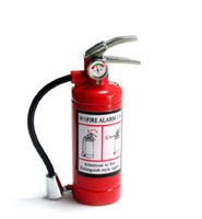 exo.nu Cute Mini Metal Fire Extinguisher Butane Refillable Cigarette Lighter with LED Flashlight