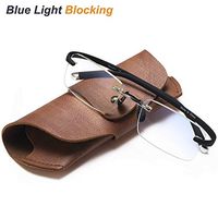 Rimless Reading Glasses for Men&Women - Blue Light Blocking Frameless Readers +2.5 Strain Protection Computer Gaming Glasses Choose Your Strength