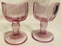 Eyecup Eye Wash Bath Cup Rinse - American Made - Mosser Glass USA - Set of 2 (alexandrite, John Bull)