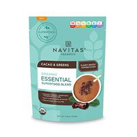 Navitas Organics Essential Superfood Protein Blend, Cacao & Greens, 8.8oz. Bag — Organic, Non-GMO, Gluten-Free, Plant-Based Protein