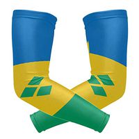 St. Vincent and Grenadines Flag 1 Pair UV Protection Cooling Long Sports Arm Sleeve