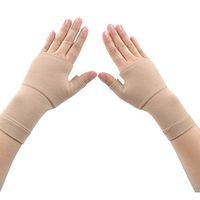 Aureole Compression Arthritis Gloves (1 Pair) for Carpal Tunnel, Computer Typing,Athletes/Sports Cycling,Play Tennis Basketball Wrist Pain and Fatigue, and Arthritis (Nude, M)