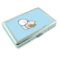 Just Desserts Em1 Hip Silver Cigarette Case Id Holder Metal Wallet 4" X 2.75" RFID Protection