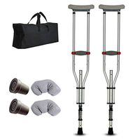 Elderly Crutches Walking Stick Folding Crutches Drive Medical Bariatric Heavy Duty Aluminum Underarm Crutch Increased Mobility During Injury Recovery Great for Travel or Work Tall Adult