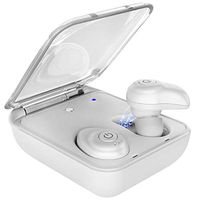 Wireless Earbuds, Bluetooth 5.0 Auto Pairing Hi-Fi Stereo Sound Earphones, Noise Cancelling, Dual Built-in Mic Headphones, 2000mAh Charging Case as Power Bank by Relaxyo (White)