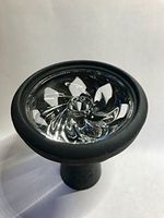 Mystique Hookah Bowl Silicone Body Crystal Inside 1 Hole (Black)