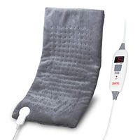 SAFR Thermotherapy Electric Heating Pad - Ultrasoft™ Microfiber - [12”x24” | XL - Charcoal]