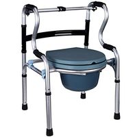 G-LXYZBQSHYP Elderly Bedside Commode Chair Foldable Aluminum Alloy Toilet Chair Disabled Pregnant Woman Toilet Chair