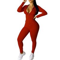 Activewear Sets for Women-Track Leggings Pants Hoodie 2 Piece Set Tracksuits Yoga Outfit Workout Set with Pockets Wine