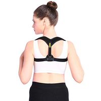 Dilwe Back Support Brace, Adjustable Comfortable Clavicle Brace Back Straightener for Slouching Hunching Back Neck Pain Relief Chest 28"-35"