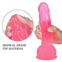Lifelike 9inch Crystal Jelly Dīldɔ with Strong Suction Cup Female Massage Toys