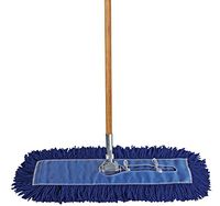 Dust Mop Kit 60" : (1) 60" Blue Industrial Dust Mop, (1) 60" Wire Dust Mop Frame & (1) Wood Dust Mop Handle