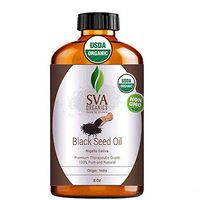 USDA Certified Black Seed Carrier Essential Oil (8 Oz)- 100% Pure Natural by SVA Organics - Cold Pressed, Unrefined, Therapeutic Grade For Skin, Hair