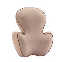 HONCENMAX Lumbar Support - Memory Foam Pillow Back Cushion - Lower Back Pain Relief - Backrest Car Seat, Home Office Chair, Recliner - Nursing Waist Spine Beige