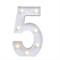 Decorative Led Light Up Number Letters Alphabet Numbers Letter Marquee Night Lights Plastic Lamp Sign for Wedding Decor Festival Home Birthday Party Bar Decoration Christmas Battery Operated (5)