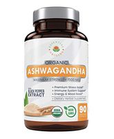 Organic Ashwagandha Capsules 1500mg, 100% Pure Ashwaganda Root Powder & Black Pepper Extract, Anti Anxiety Herbal Supplement, Natural Stress Relief, Adrenal & Thyroid Support Pills for Women & Men