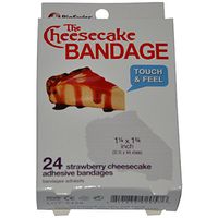 BioSwiss Novelty Bandages Self-Adhesive Funny First Aid, Novelty Gag Gift (24pc) (Cheesecake)