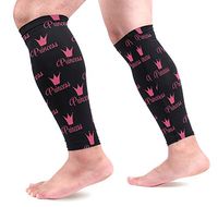 KEAKIA Princess Crown Calf Compression Sleeves Shin Splint Support Leg Protectors Calf Pain Relief for Running, Cycling, Travel, Sports for Men Women (1 Pair)