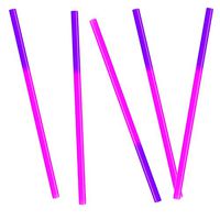 9" Fun Color Changing Party Drinking Straws! Reusable, Recyclable Plastic Drinking Favors! (Pink to Purple, 50)