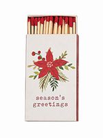Mud Pie Christmas Themed Matchbox Deer Matches 42600363 (Poinsettia)