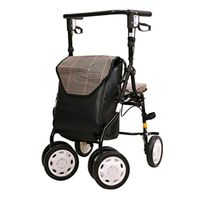 Standard Walkers Walker Folding Lightweight Wheelchair Roller Assist Elderly Portable Shopping Cart Height-Adjustable Four-Wheel Drive (Color : A, Size : 83.55570cm)