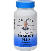Dr. Christophers Original Formulas Memory Plus Formula - 450 mg -100 Vegetarian Caps (Pack of 2)