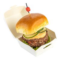 Mini Slider, Slider Burger, Mini Burger Box, Disposable Mini To Go Box - White - 2.5 Inch - 100ct Box - Restaurantware