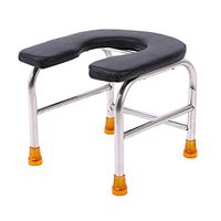 SunHai Bedside Toilet/U-Type Toilet Sit Stool Reinforced Bedside Toilets for Pregnant Women/Old People Toilet Chair Anti-Skid Toilet Seat Patient Stool Toilet Stool Stainless Steel 32cm High