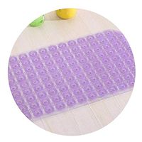 GHHZZQ 2 Pieces Bathroom Rugs Non-Slip Suction Cup Shower Mats PVC Foot Pad Kitchen Rectangle, 7 Colors, 0.3 cm Thick, Multiple Sizes (Color : C, Size : 80x45cm)