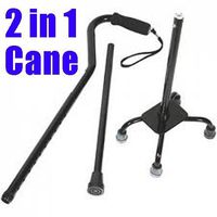 Medmobile 2-in-1 Interchangeable Offset Handle and Quad Cane