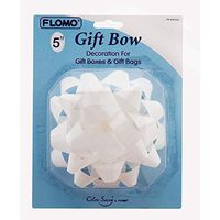 5" White Only Package Gift Bow - CASE of 36