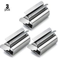 Toothpaste Squeezer,Stainless Steel Toothpaste Tube Squeezer-Metal Toothpaste Tube Wringer Seat Holder Stand Toothpaste Squeezer Rollers(3 Pack)