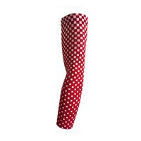 1 Pair Flexible Basketball Arm Sleeves UV Sun Protector Volleyball Running Riding Arm Warmers Compression Sleeves,Red,XL