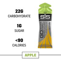 Science in Sport Energy Gel Pack, SIS Isotonic Energy Gel, 22g Fast Acting Carbs, Performance & Endurance Gels, Apple Flavor - 2 Fl Oz (Pack of 30)
