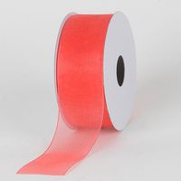 BBCrafts Coral Sheer Organza Ribbon 1-1/2 inch 100 Yards
