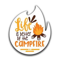 Life is Better at The Campfire Vinyl Decal Sticker | Cars Trucks Vans SUVs Walls Cups Laptops | 5 Inch | Full Color Printed and Laminated | KCD2662