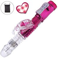 12 Powerful Patterns Rechargeable Waterproof Massager, Non-Toxic Silicone Thrusting Massage, for Bedroom, Garden and Parties