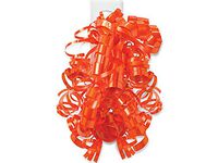 Twelve (12) Orange Curly Bows - Dazzling Vivid Gift Bows Elegant Bouncy Easy