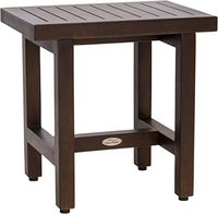 AquaTeak Patented 18" Spa Lotus Mocha Teak Shower Bench