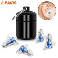 Sleeping Earplugs 2 Pair, High Fidelity Ultra Soft Earplugs with Noise Reduction & Ear Protection for Sleeping/Snoring/Work/Office/Airplane Travel/Music Festivals (2pairs) (2pairs)
