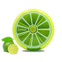 LazyMe Weekly Pill Box, Pocket Size 7 Compartments Large Medicine Organizer (Green)