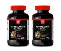 Stress Relief Vitamins - ASHWAGANDHA Extract Complex 770MG with Astragalus PANAX Ginseng MACA Root - ashwagandha Supplement - 2 Bottles 120 Capsules